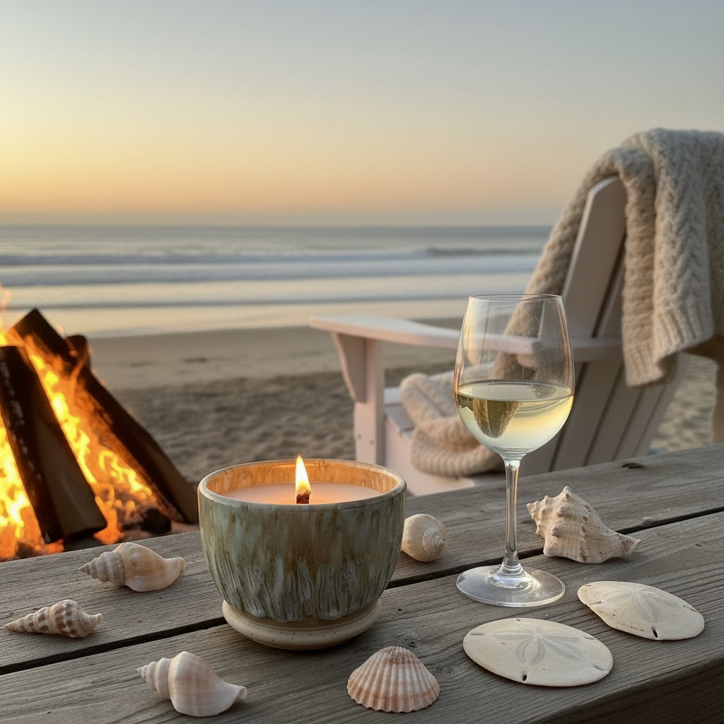 Fireside Beach Candle - Handmade Soy Beeswax Candle