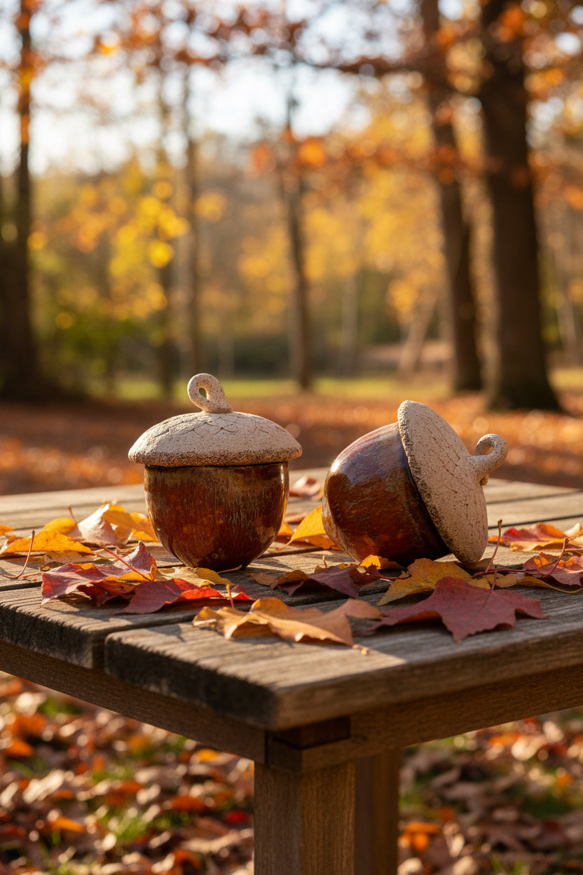 Decorative Stoneware Acorn
