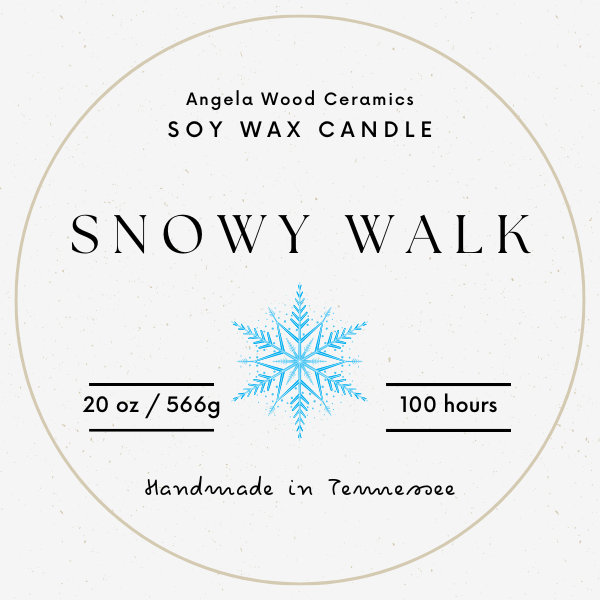 Snowy Walk Winter Candle