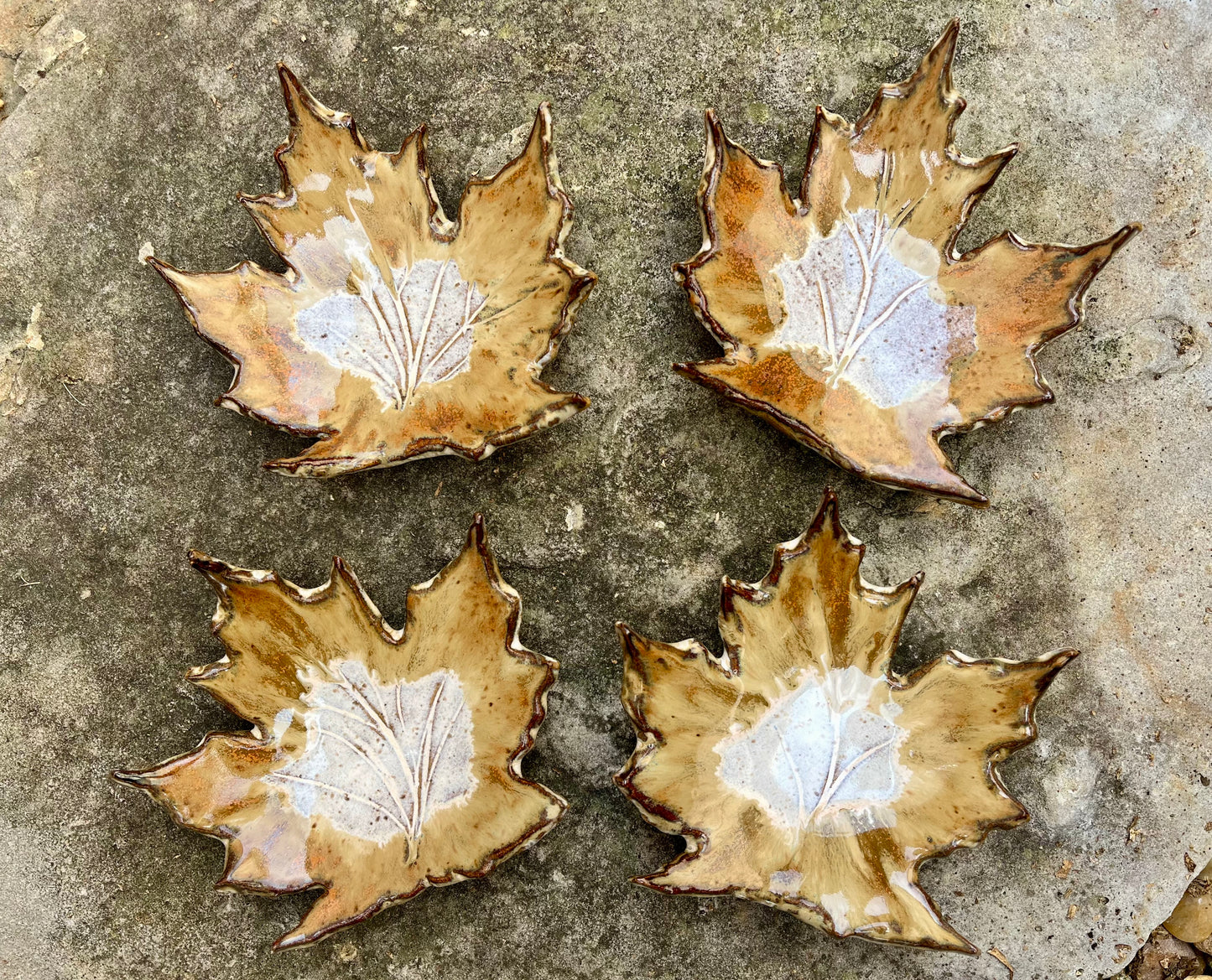 Maple Leaf Stoneware Dish