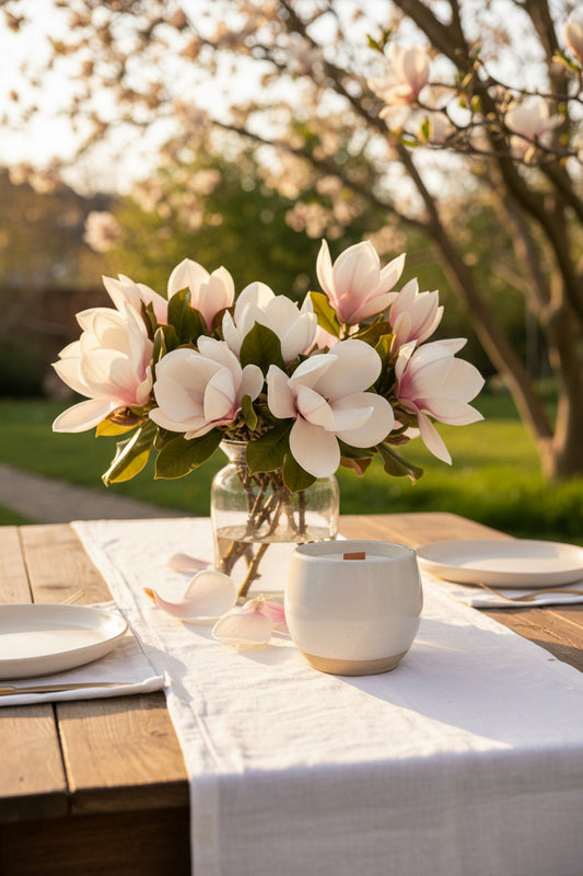 Collierville 1870 Handmade Ceramic Candle – Magnolia, Vanilla & Sandalwood