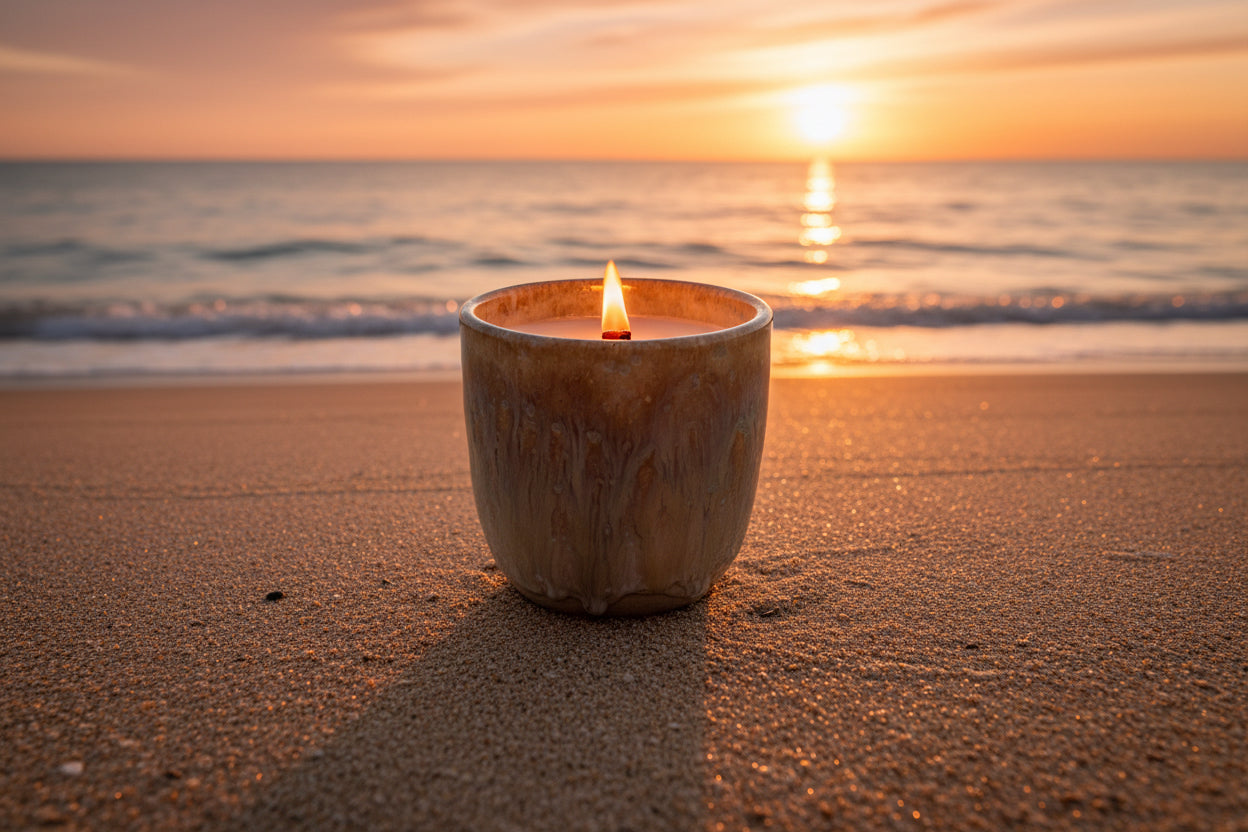 Fireside Beach Candle - Handmade Soy Beeswax Candle