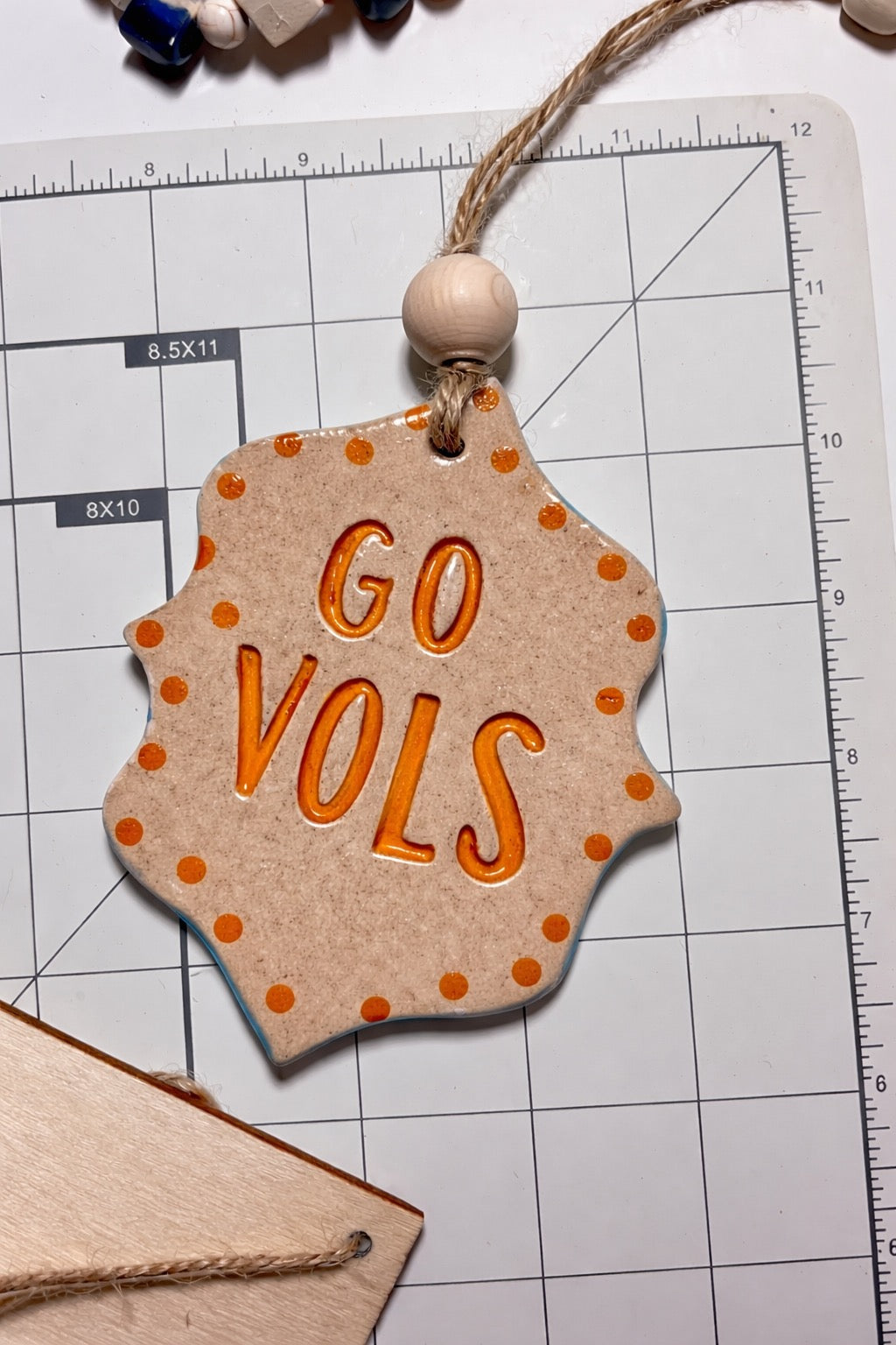 Handcrafted School Spirit Ceramic Ornament
