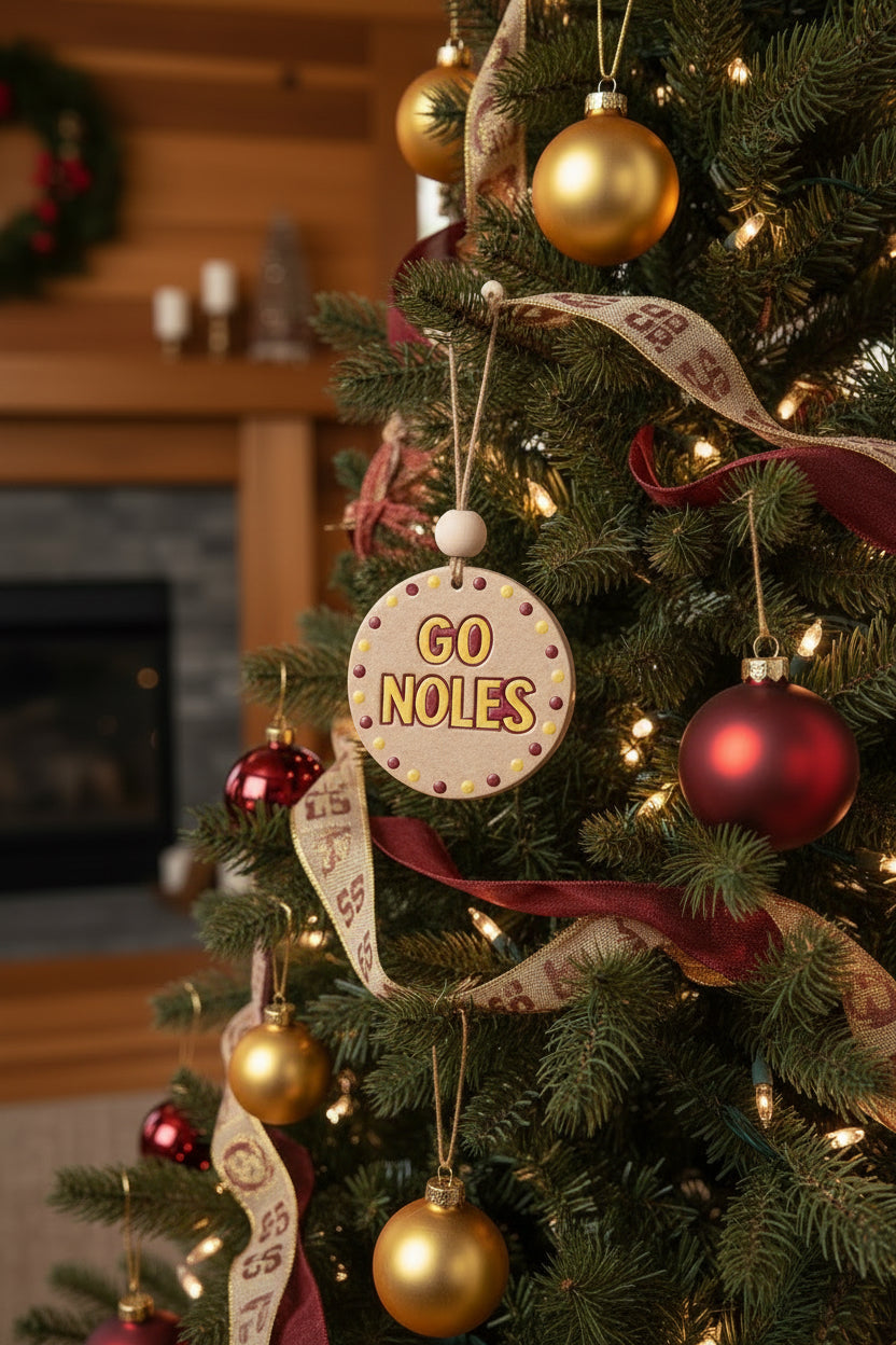 Handcrafted School Spirit Ceramic Ornament