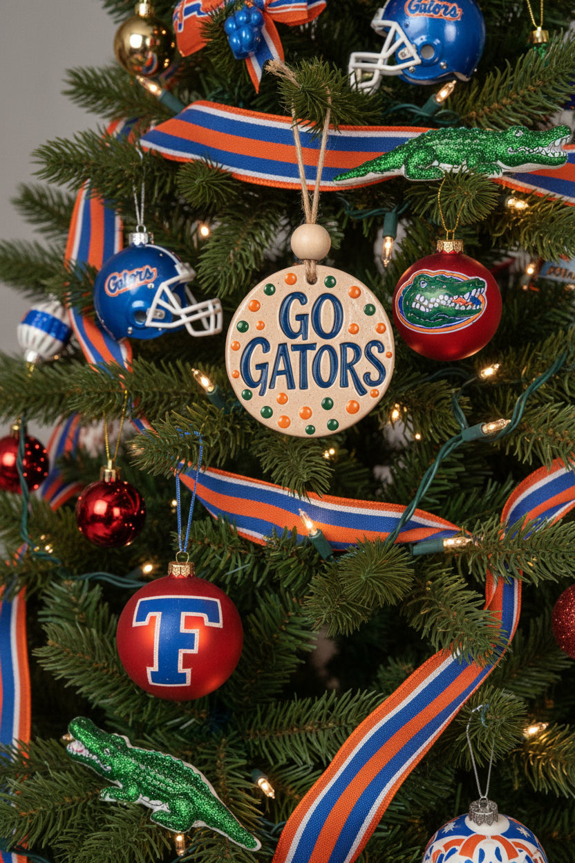 Handcrafted School Spirit Ceramic Ornament