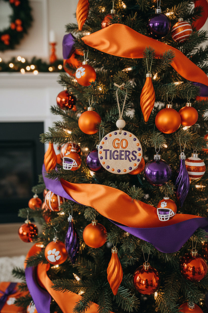 Handcrafted School Spirit Ceramic Ornament