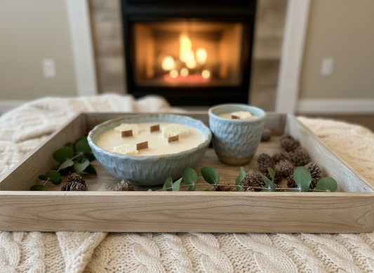 Candle by the Fireplace