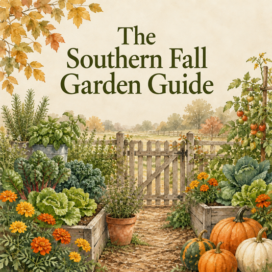 Watercolor cover titled The Southern Fall Garden Guide